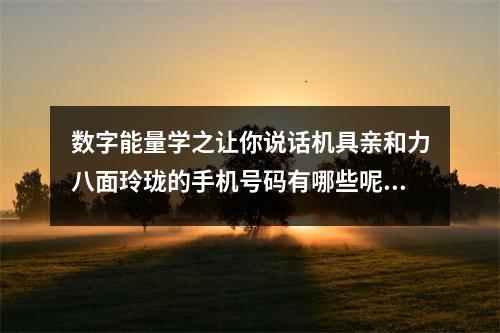 数字能量学之让你说话机具亲和力八面玲珑的手机号码有哪些呢 数字能量学解释做生意为什么会亏损或负债